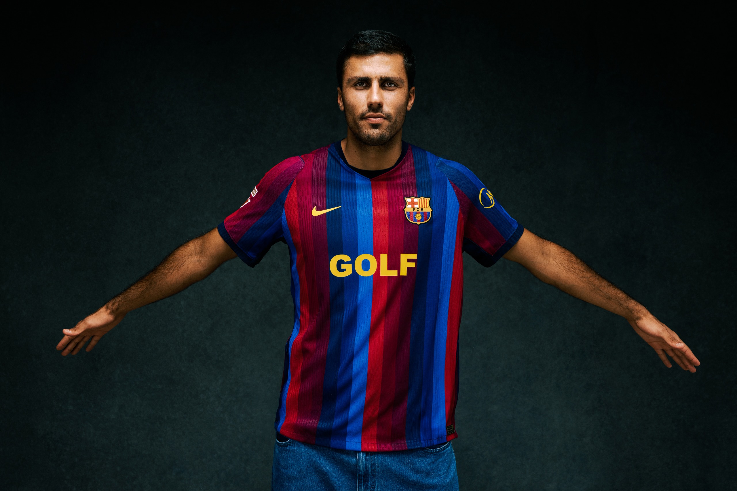 Barcelona's El Clasico kit sports the name of Tyler, The Creator's fashion brand GOLF WANG