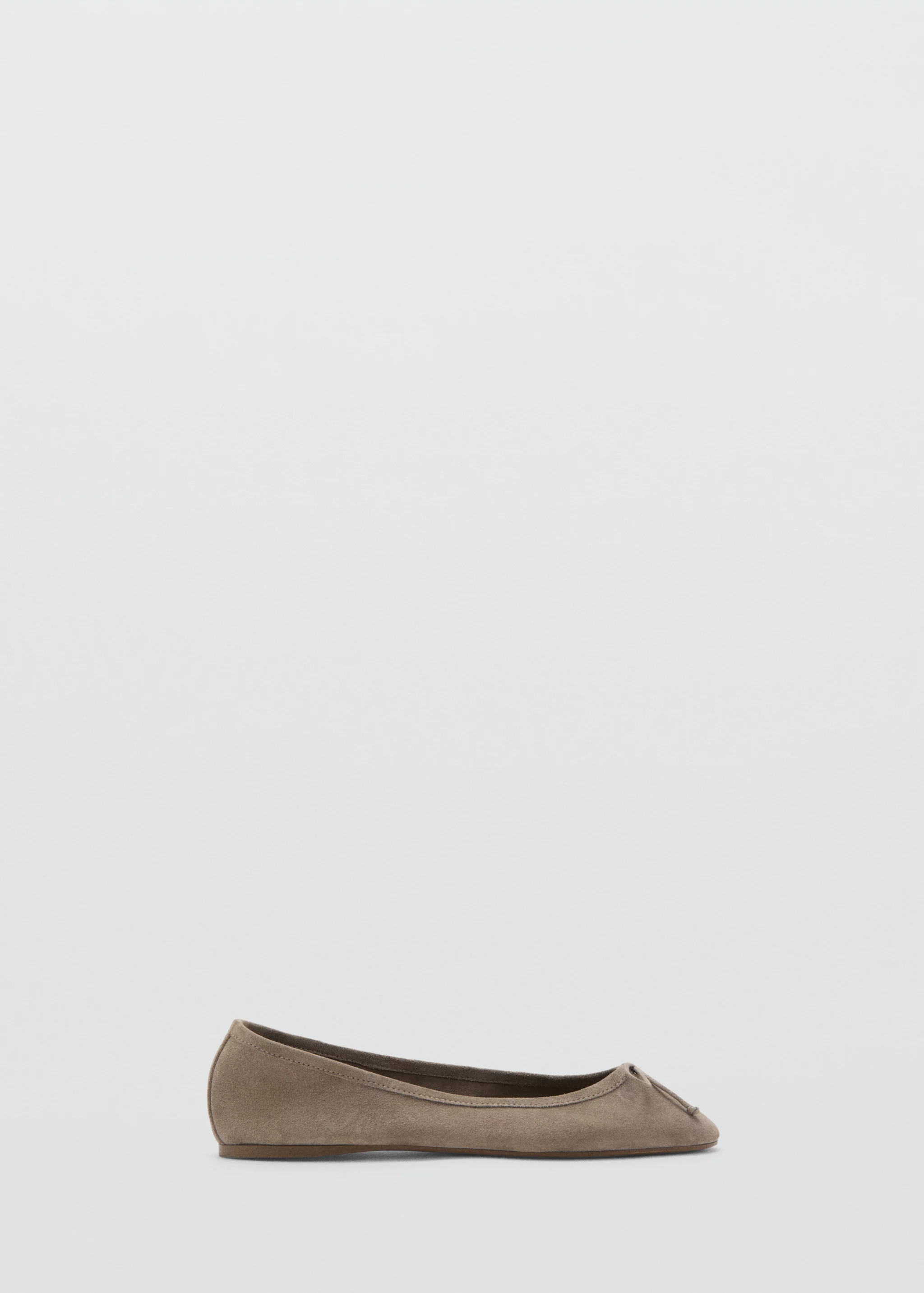 Leather Ballet Flats With Bow - Women | Mango United Kingdom