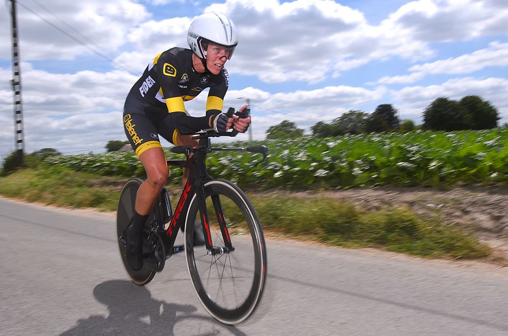 Ellen Van Loy (Bel) was third in the time trial championships