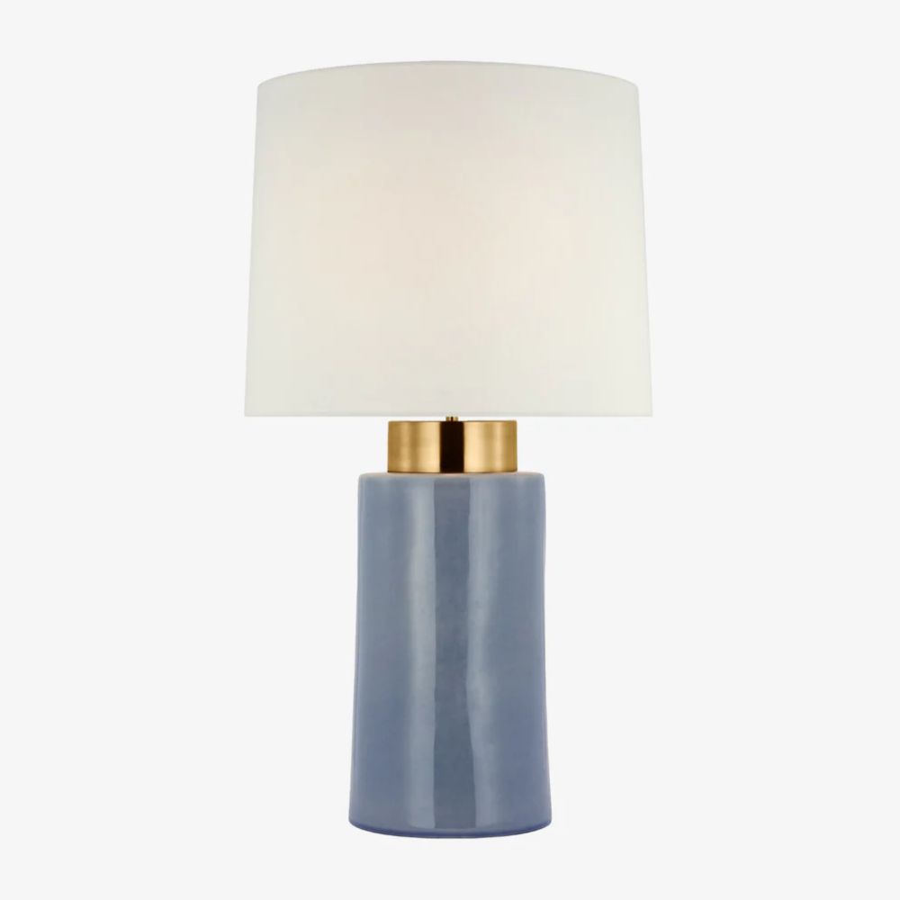 blue table lamp