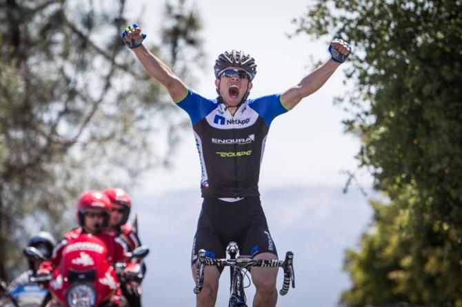 Leopold K&ouml;nig (NetApp-Endura) takes the win on the seventh stage of the Amgen Tour of California to Mt Diablo