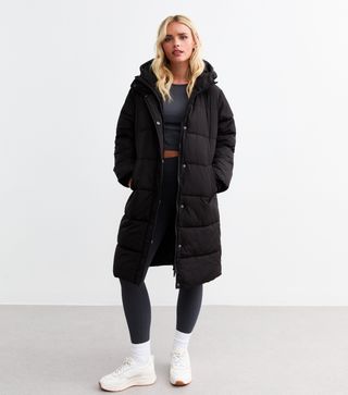 River Island + Petite Black Puffer Coat