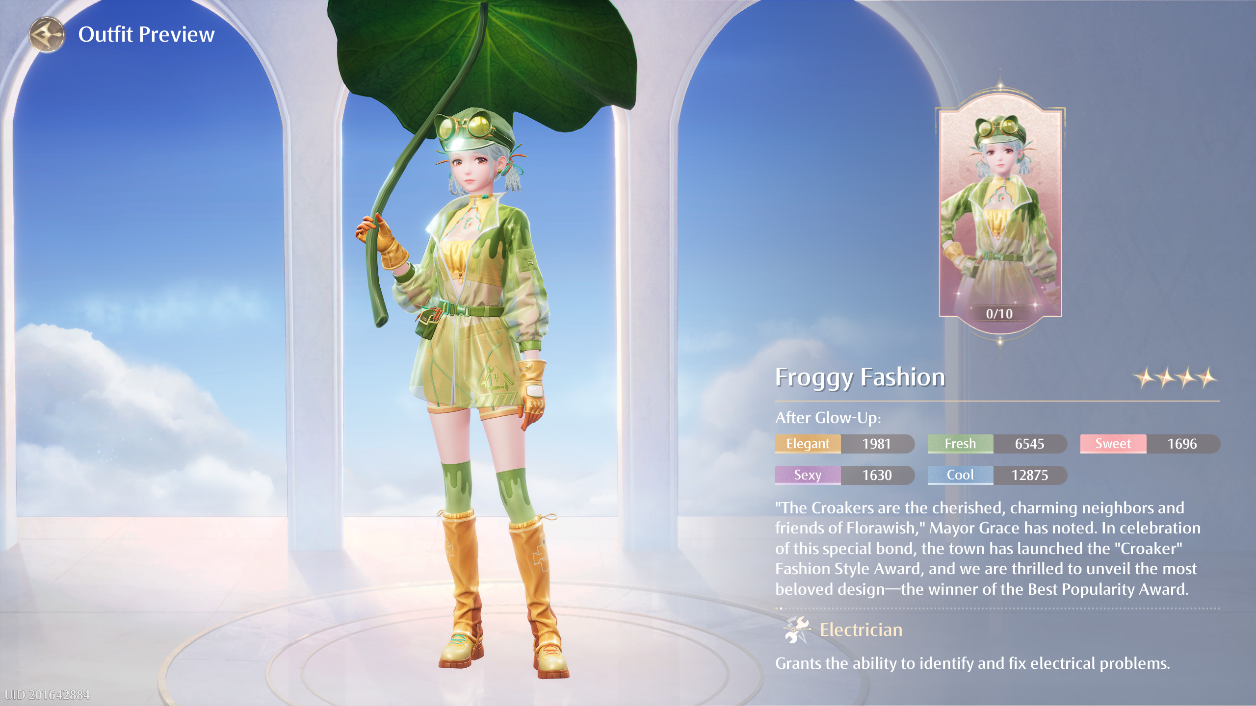 The outfit previews for the December 2024 Infinity Nikki limited-time resonance banners.