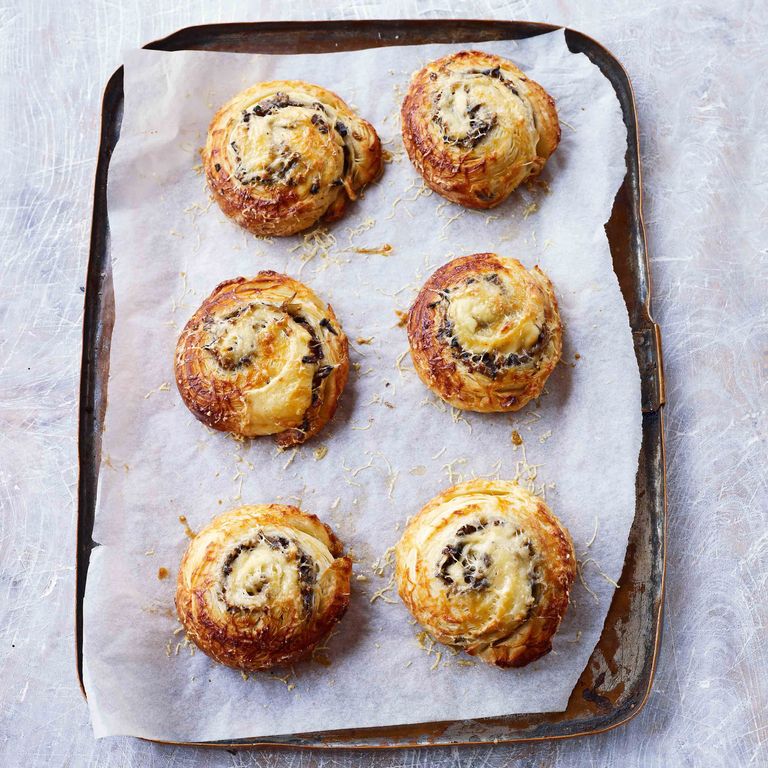photo of Paul Hollywood emmenthal onion and mushroom pastries