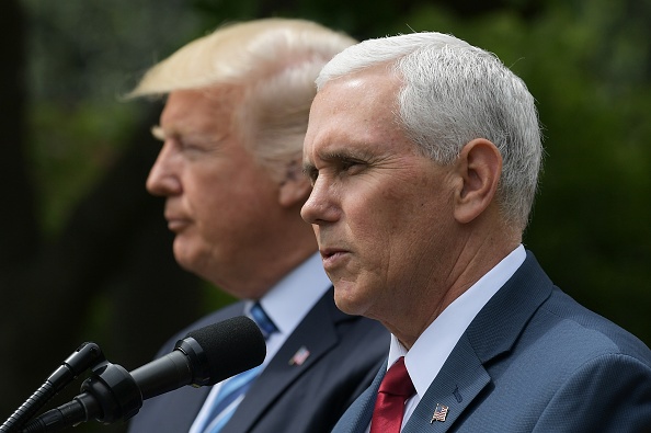 Mike Pence and Donald Trump.