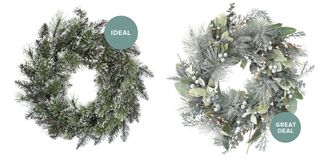 little frosted foliage festive wreath