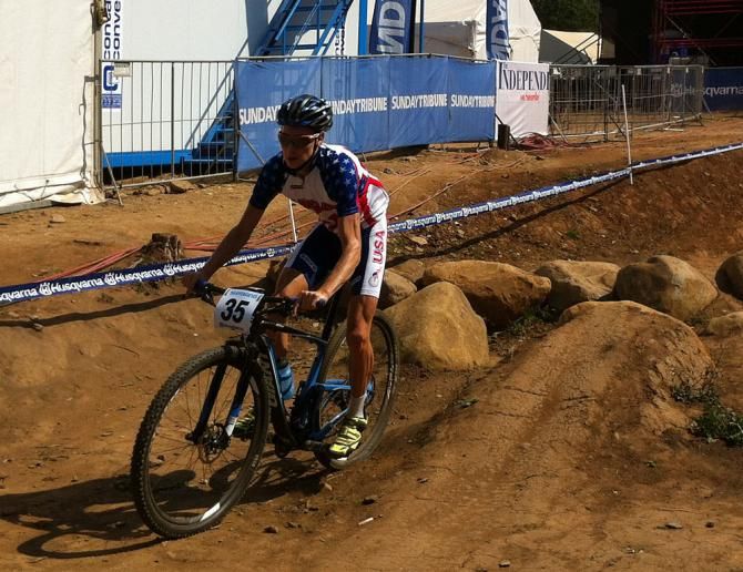 Neilson Powless (USA) on a portion of the course that is for both the cross country and the eliminator