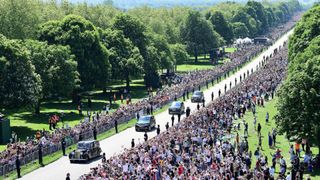 The procession at Harry and Meghan's wedding.