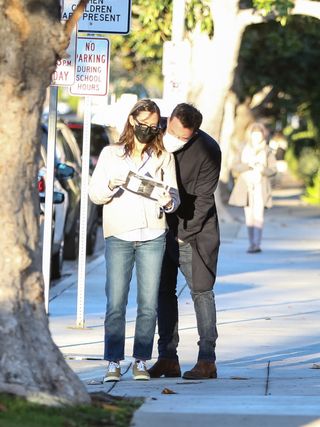 Jennifer Garner and Ben Affleck are seen on December 09, 2021 in Los Angeles, California.