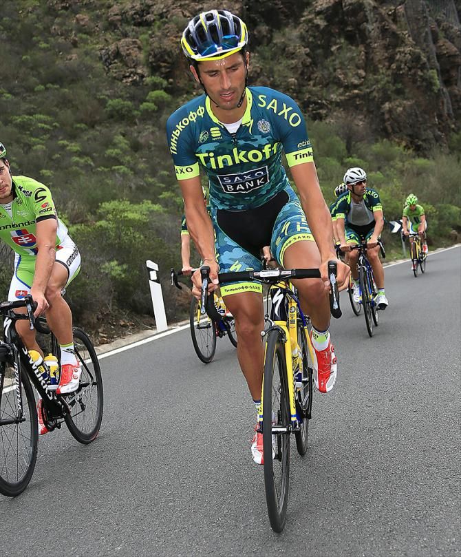 Tinkoff-Saxo riders climbing in Gran Canaria