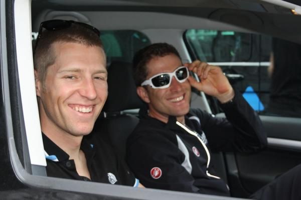 Ryder Hesjedal and Christian Vande Velde of Gamin-Cervelo