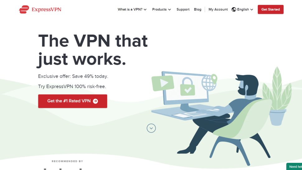 Website screenshot for ExpressVPN