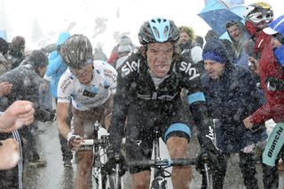 Rigoberto Uran and Carlos Betancur on stage twenty at the 2013 Giro d'Italia (Watson)