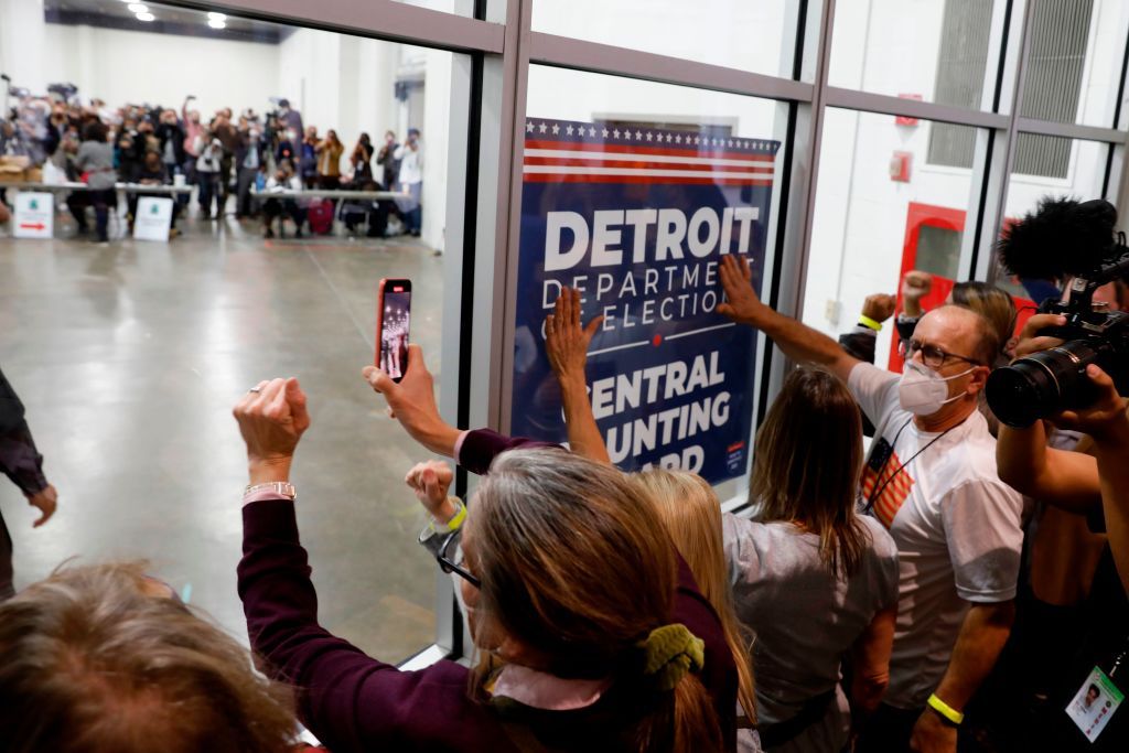 Protesters in Michigan.