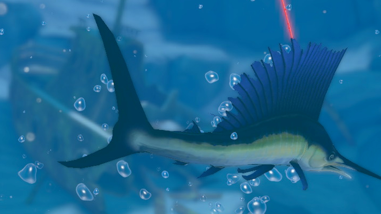 Catching a swordfish in Nintendo Labo
