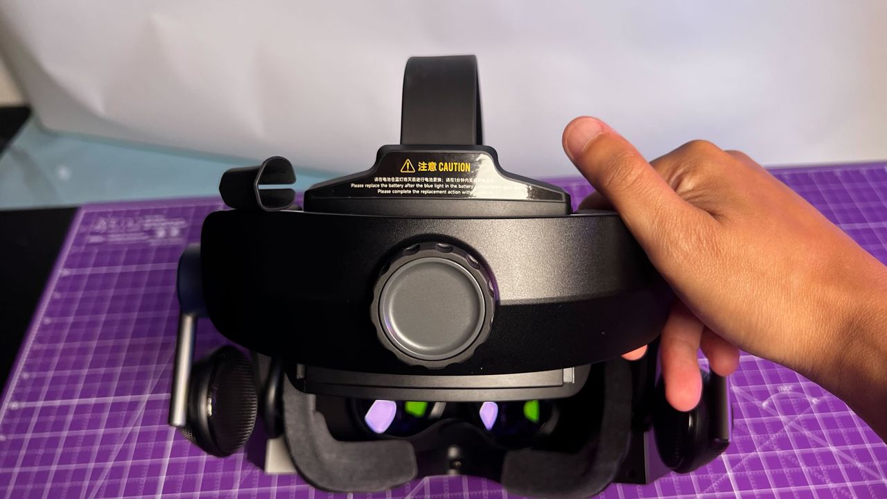 VR headset on a table.