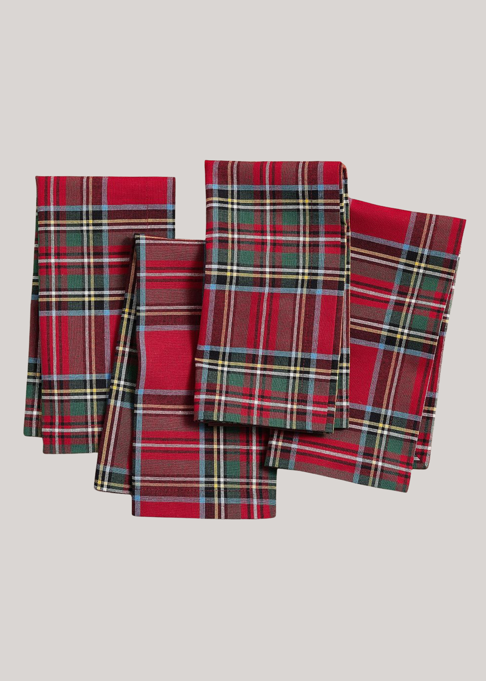 Pottery Barn , Stewart Plaid Cotton Napkins