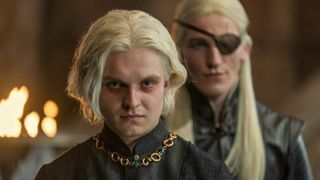 Tom Glynn-Carney as Aegon and Ewan Mitchelle as Aemond in House of the Dragon