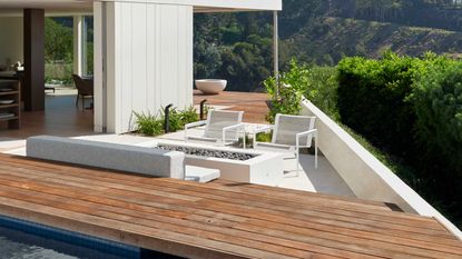 a terrace for a los angeles home