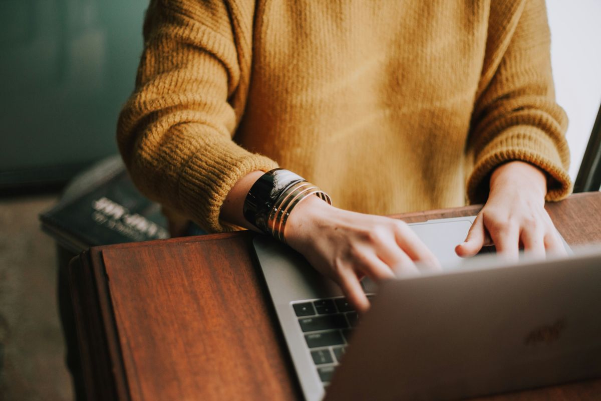 person at a computer