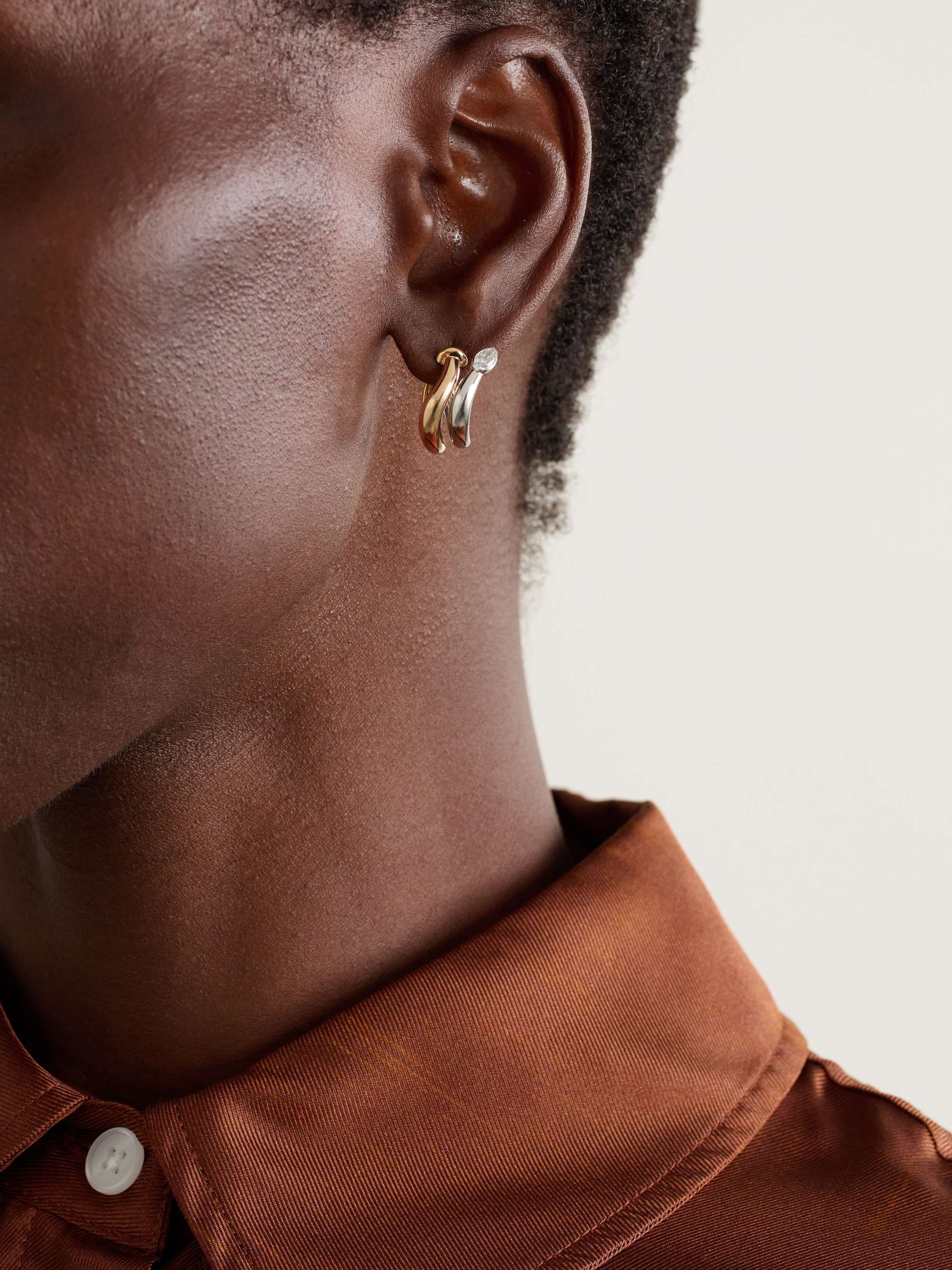 18-Karat Gold Diamond Single Earring
