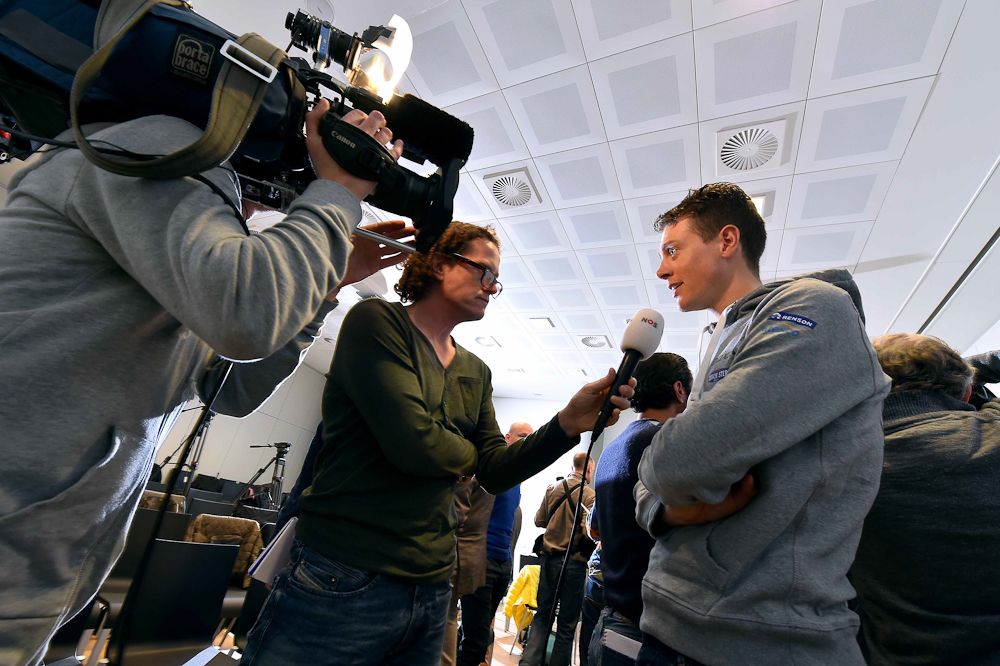 Terpstra answers questions from the media.
