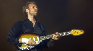 Chris Martin of Coldplay performs during day three of the Austin City Limits Music Festival at Zilker Park on September 24, 2005 in Austin, Texas.