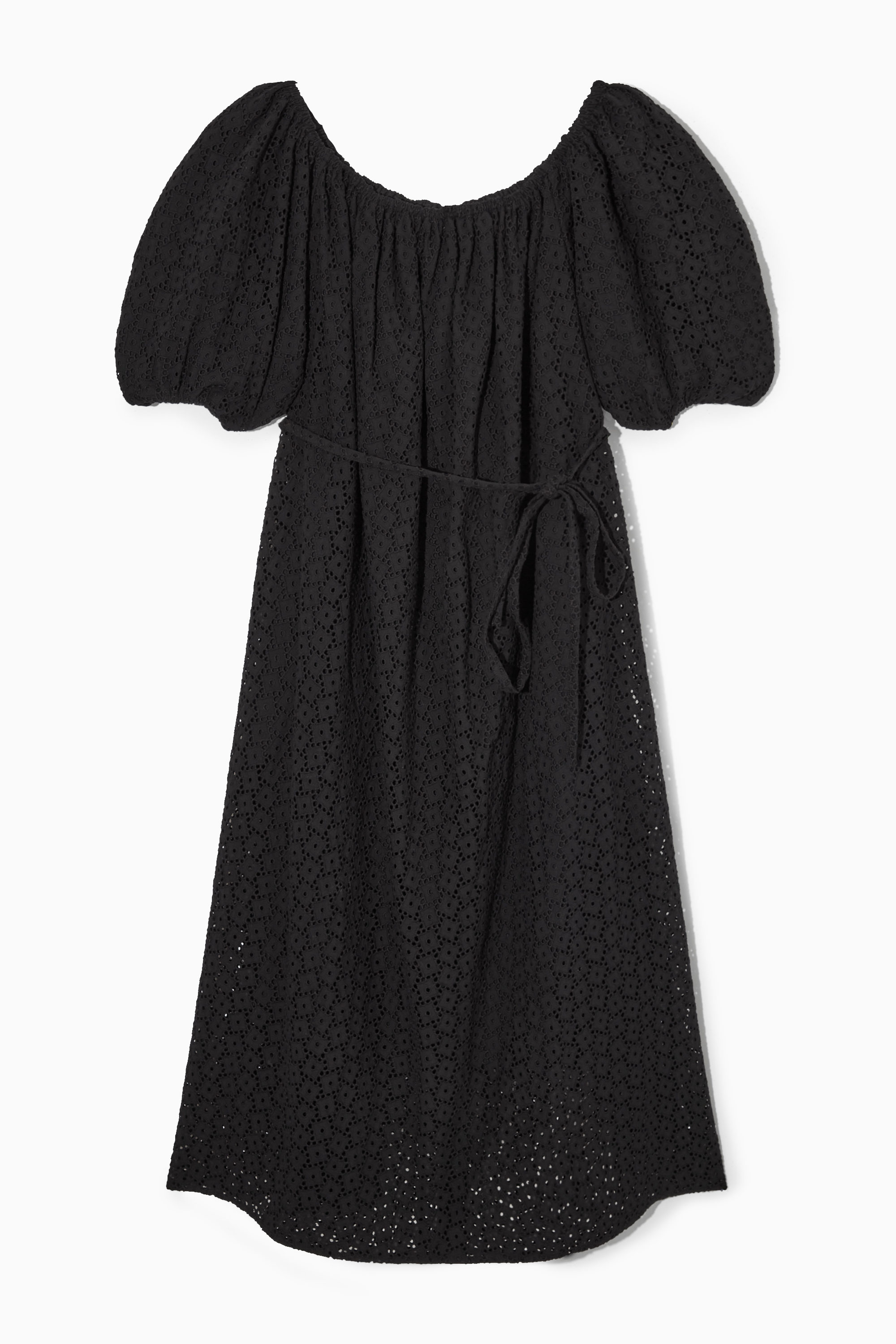Off-The-Shoulder Broderie Anglaise Midi Dress