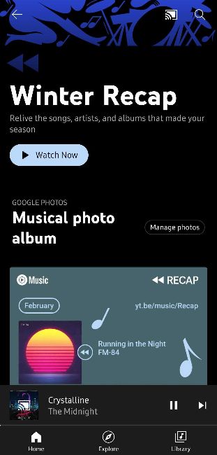 YouTube Music Winter Recap 23 page