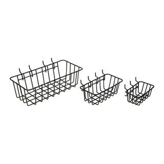 A set of three storage baskets
