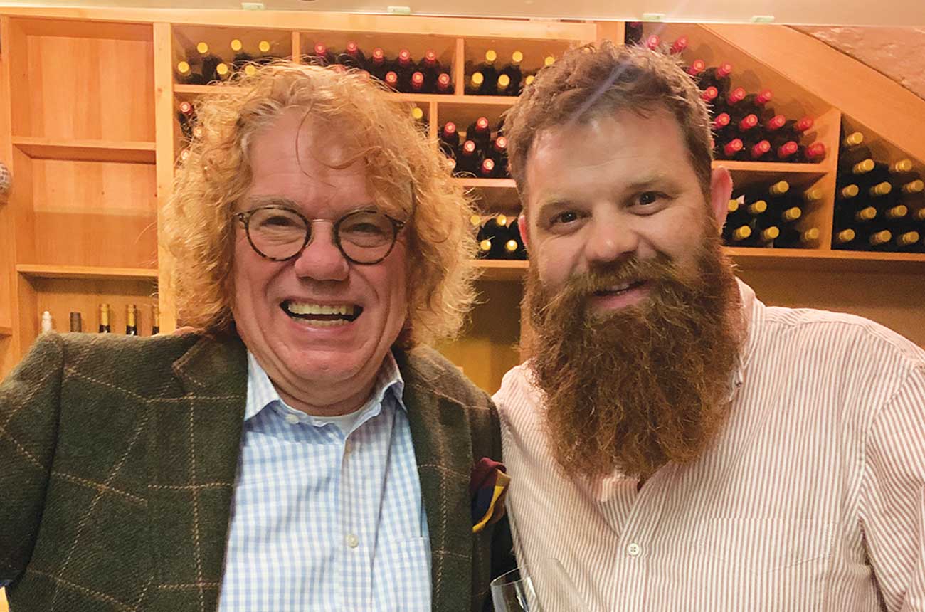 From left, Ernst Loosen and Sam Barry, one of Peter&rsquo;s sons, who now runs Jim Barry Wines with his brother Tom