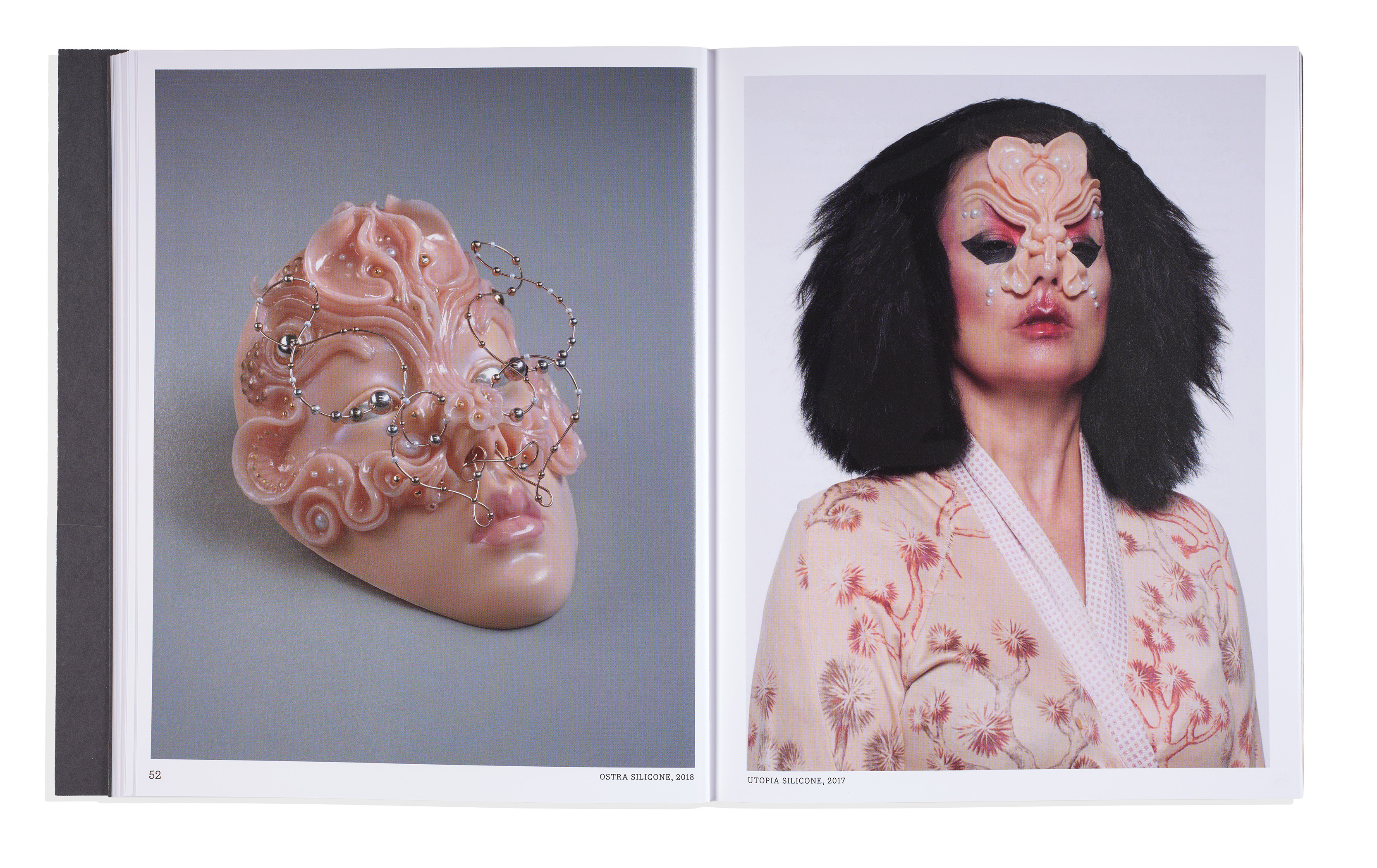 Bjork wearing a pink mask
