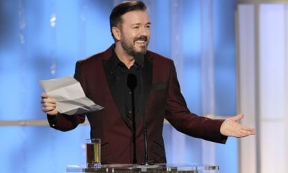 Ricky Gervais has hosted the last three Golden Globe ceremonies, but announced Tuesday that he won't be back next year for round four.