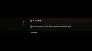 Destiny 2 error code cat servers down