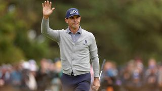 Billy Horschel acknowledges the fans at The Open