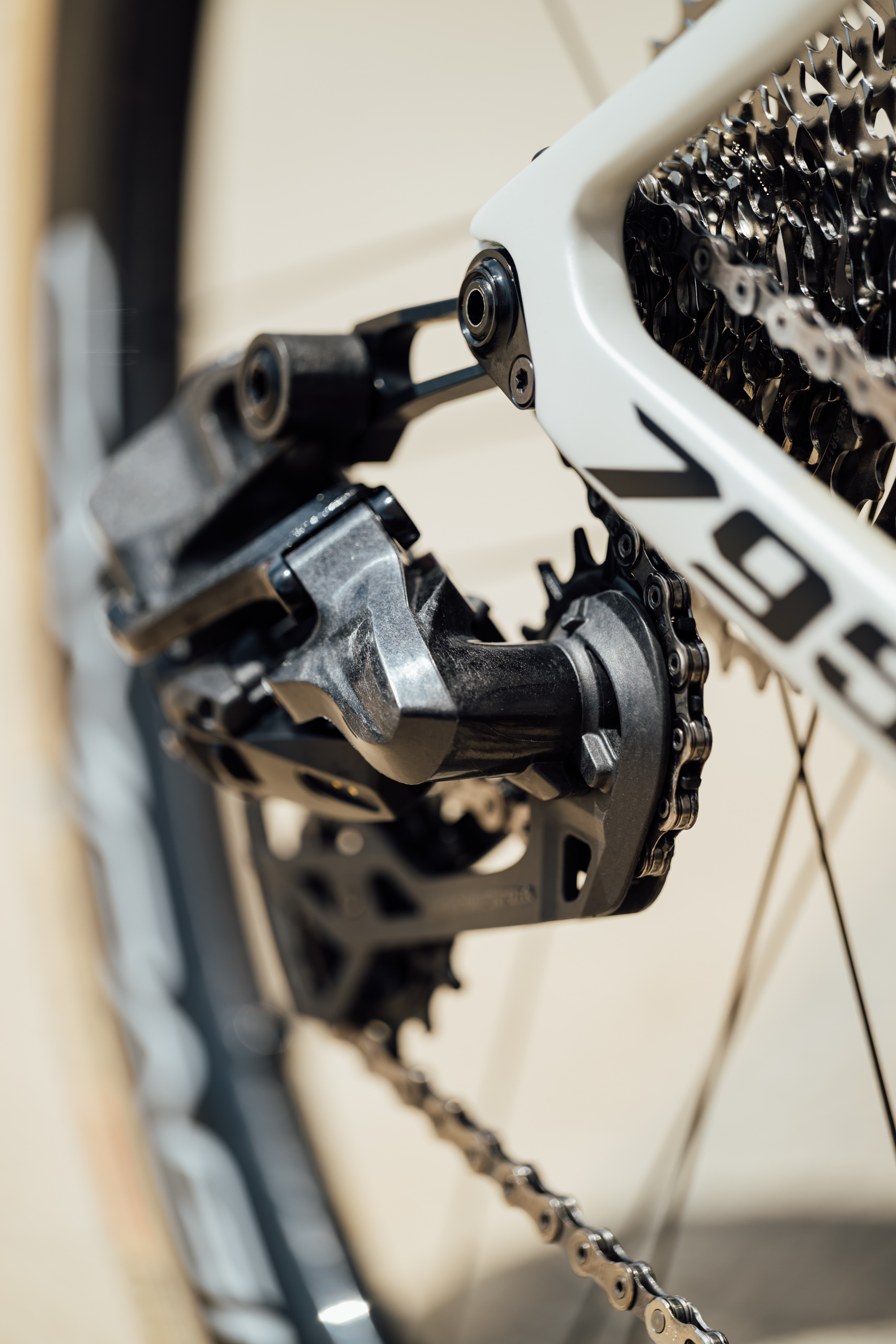A close up of Campagnolo's new Super Record Wireless groupset