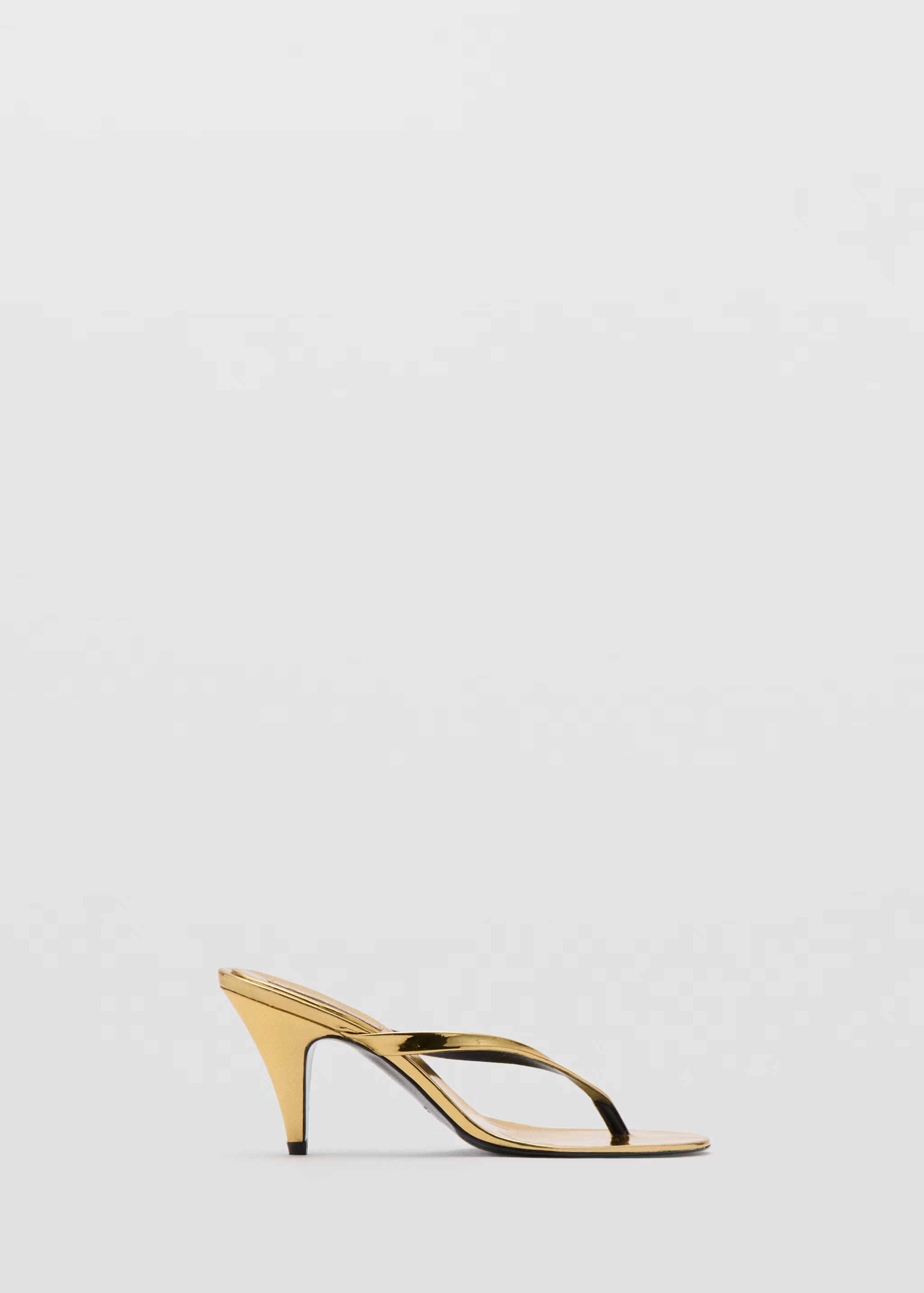 Mango, Metallic Funnel-Heel Sandal