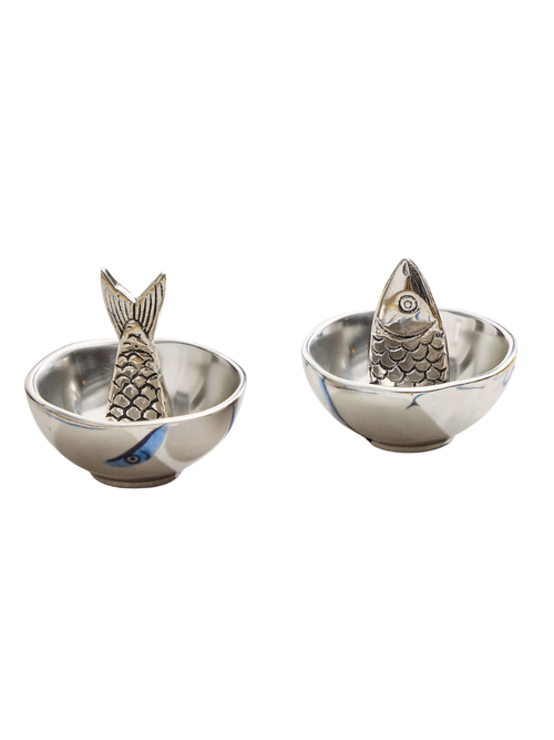 Sardine Metal Salt Pinches, Set of 2