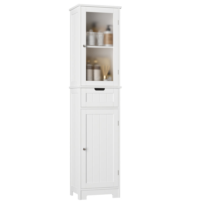 Highland Dunes Olvera 15.7'' W X 67'' H X 11.8'' D Linen Cabinet &amp;amp; Reviews | Wayfair