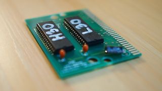 Owing to limitations, freezedream split his 16-bit ROM into two 8-bit chips and soldered them together (Image credit: freezedream)