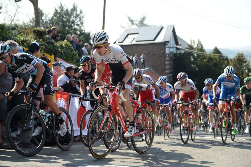 Bauke Mollema (Trek Factory Racing) on the Mur de Huy