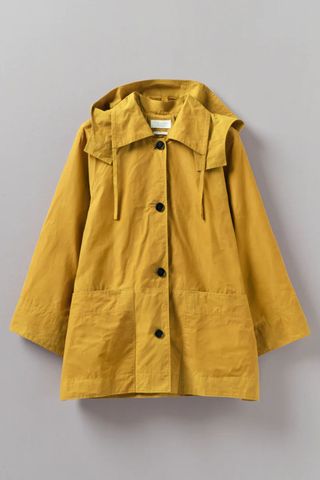 cold weather clothing - yellow rain jacket