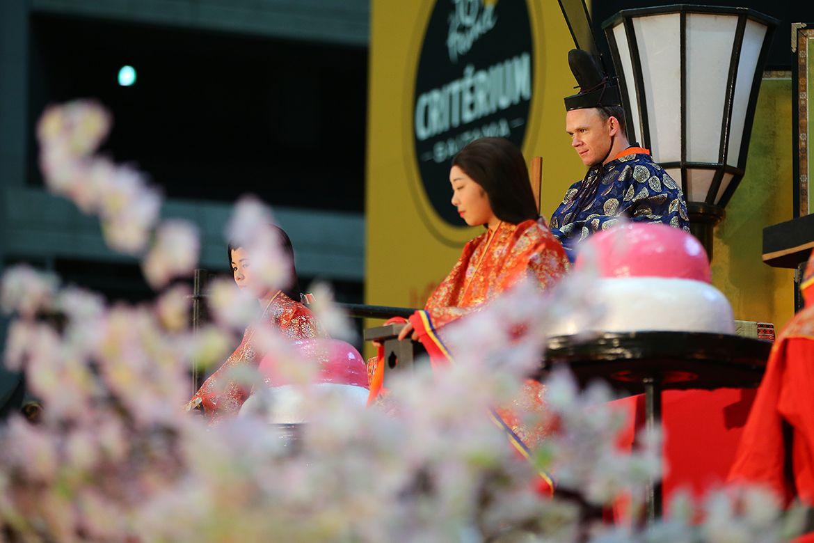 Chris Froome in traditional dress