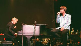 Noel Gallagher and Burt Bacharach perform live at London's Royal Festival Hall in 1994