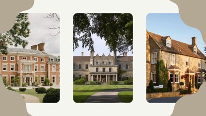 Collage of the best country house hotels in the UK