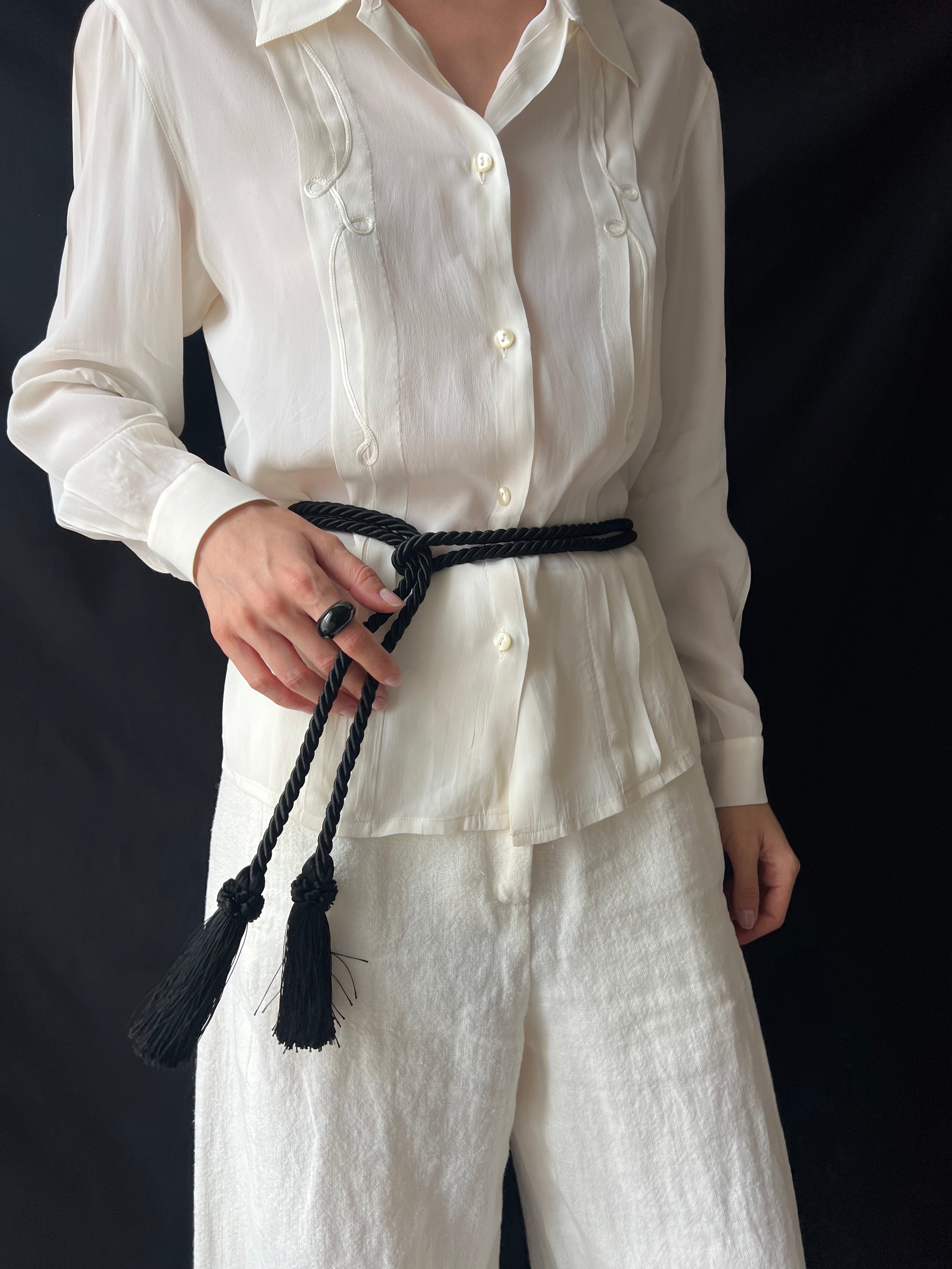 Black Tassel Belt
