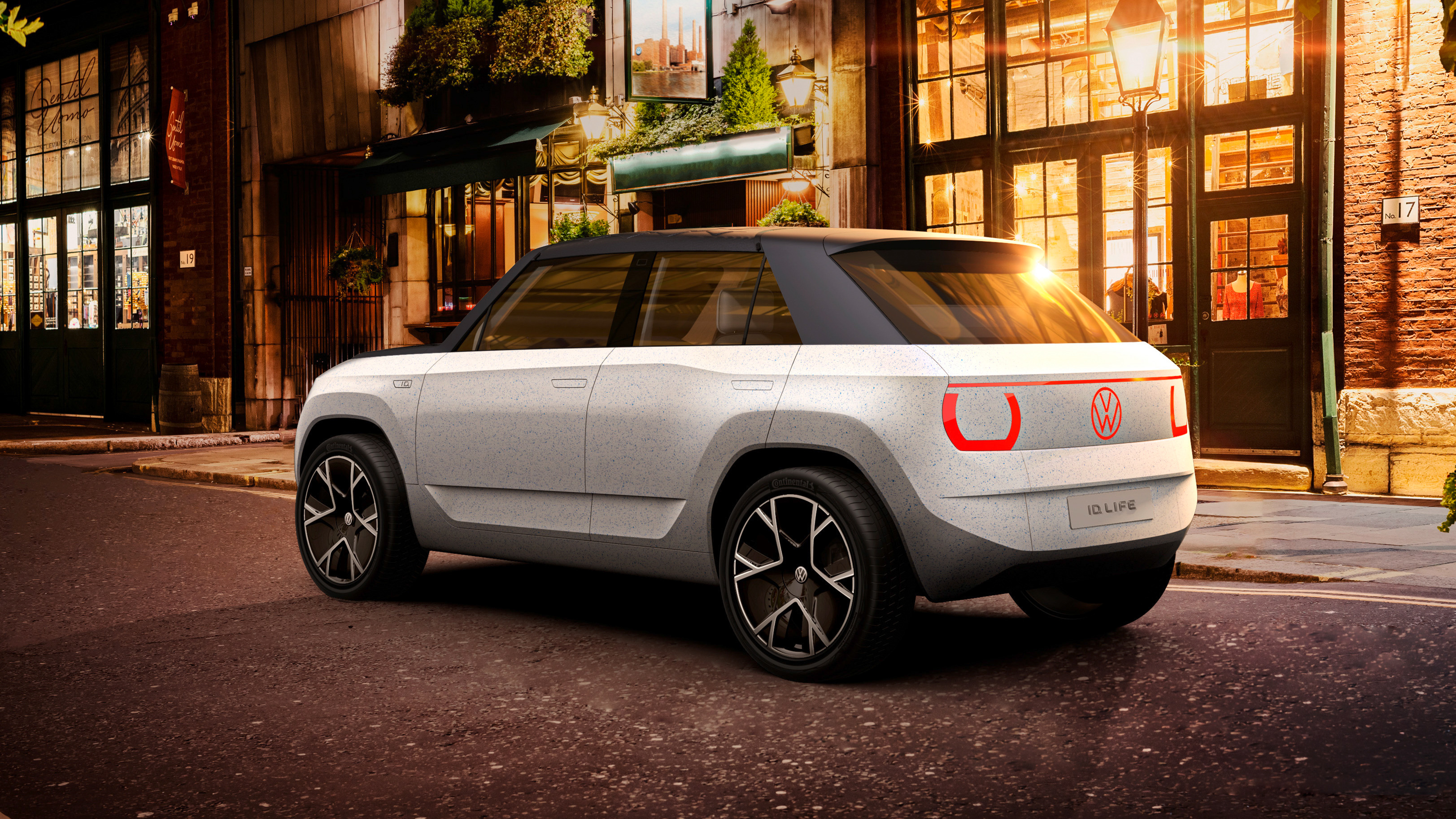 VW says the ID.LIFE concept parked in a street