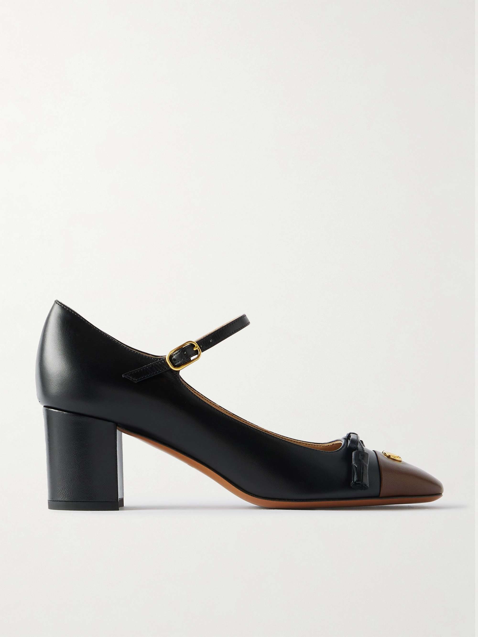 Valet Du Roi 60 Tasseled Two-Tone Leather Mary Jane Pumps