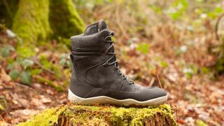 Vivobarefoot Tracker II boot in an autumnal wood