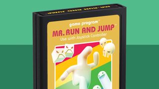 An Atari 2600 cartridge of Mr. Run and Jump